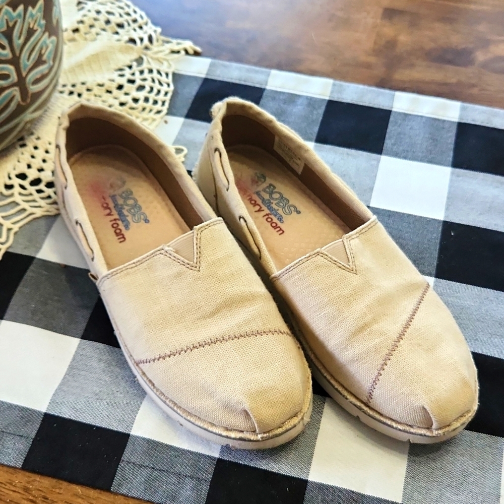 BOBS FROM SKECHERS MEMORY FOAM SLIP ON SHOES